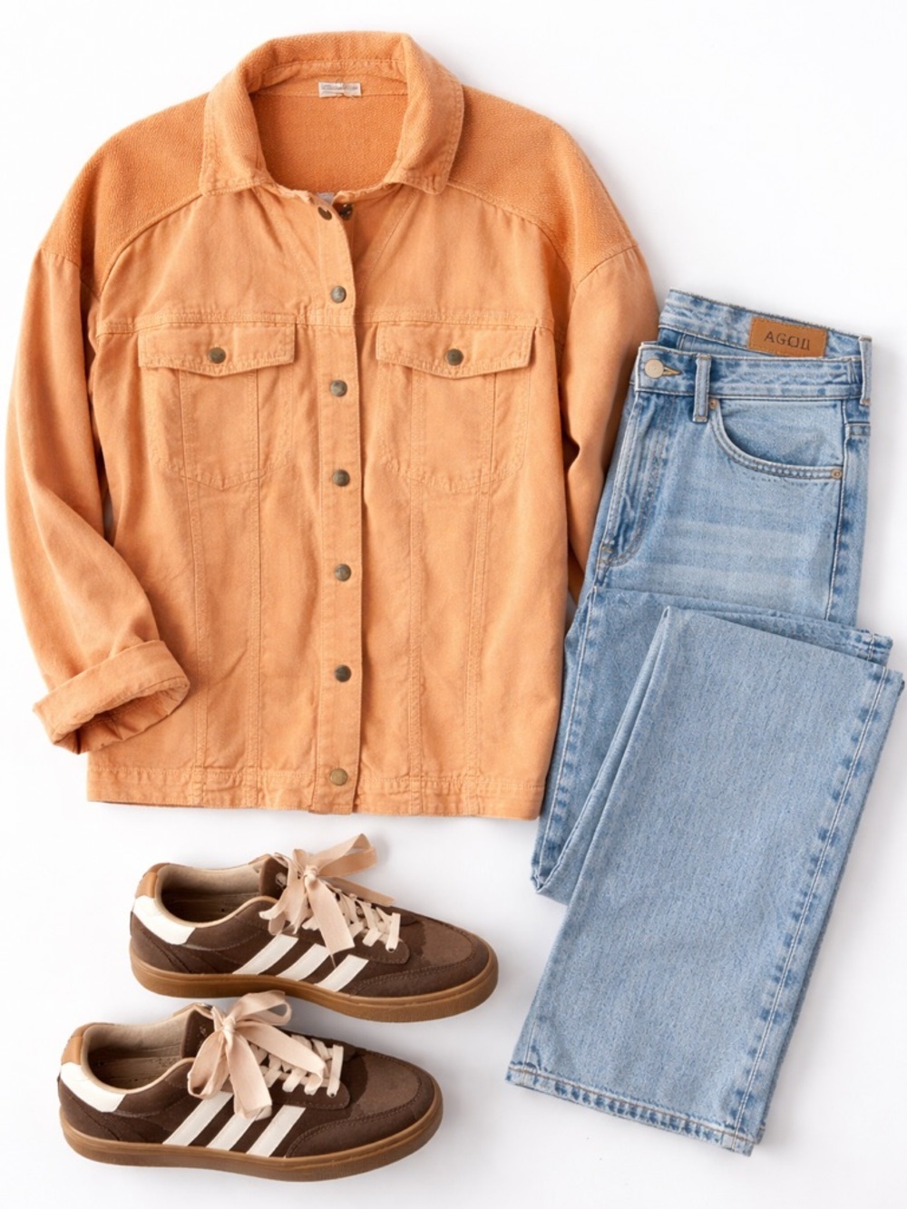 Pilcro Distressed Cotton Shirt Jacket